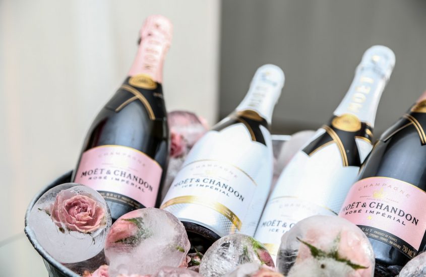 Champagne en taart
